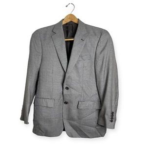 Ralph Lauren Houndstooth 2-Button Silk/Wool Blend Blazer Jacket Size 38R classic